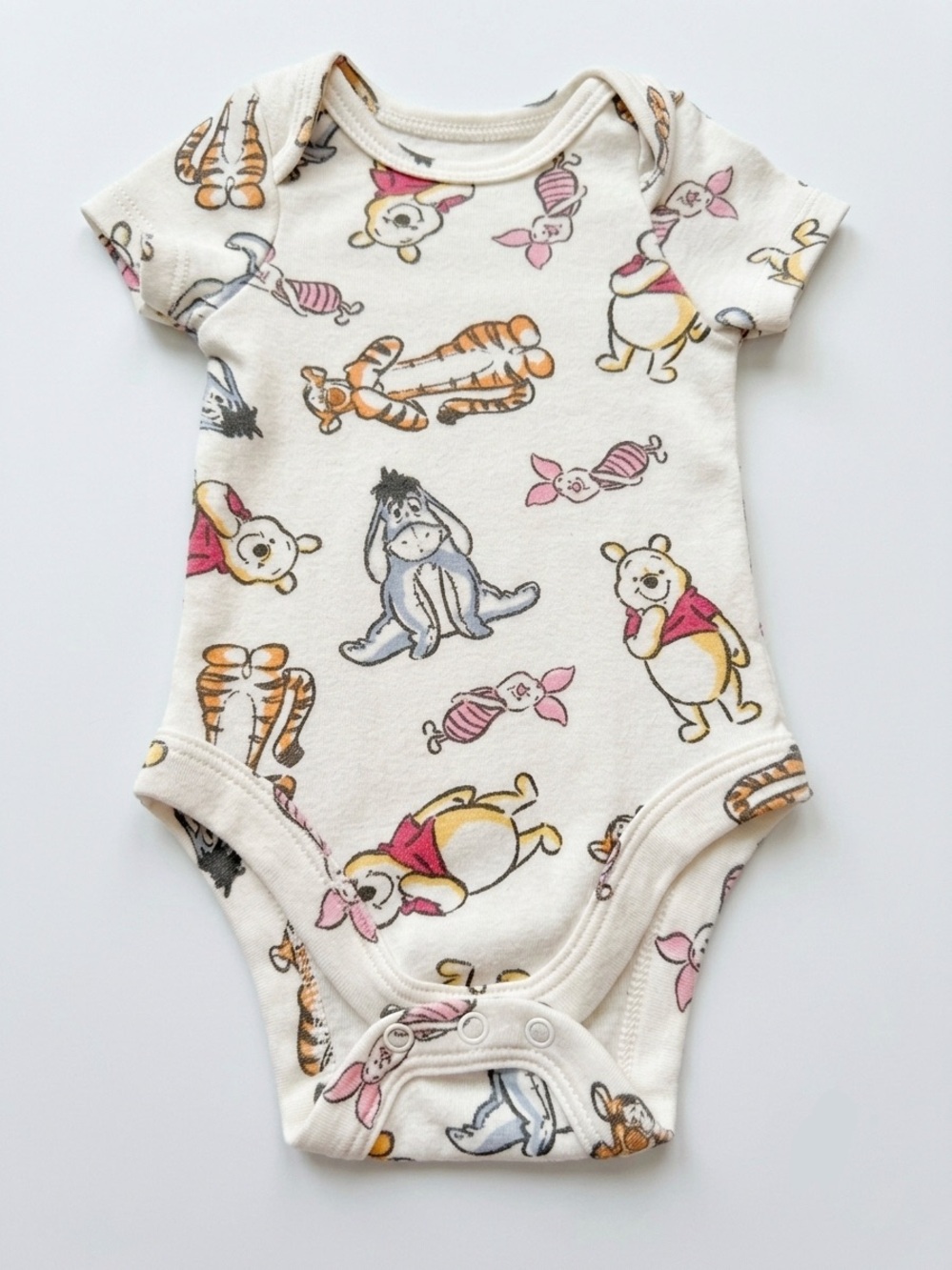 Disney Baby - Onesie W/ Winnie The Pooh Characters (Cotton & Poly) - NB